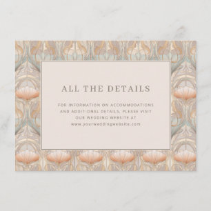 Elegant Beige Floral Pattern Enclosure Card