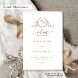 Elegant Beige Folded Wedding Ceremony Program<br><div class="desc">Welcome your guest with this exquisite beige cream watercolor wedding ceremony program, featuring delicate hand drawn botanical monogram with couples names and beautiful top and bottom beige cream watercolor stripes on the front and in the inside. Back with gorgeous watercolor wash in a beautiful blend of beige, cream, ivory and...</div>