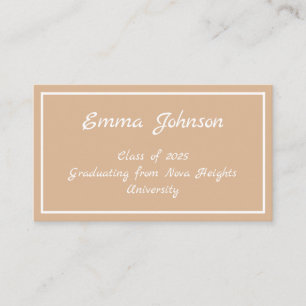 Elegant Beige Graduation 2025 Celebration Card