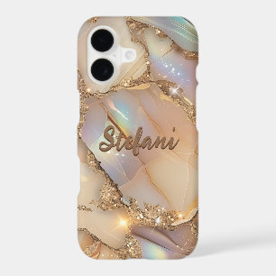 Elegant Beige Holographic Glitter Alcohol Ink