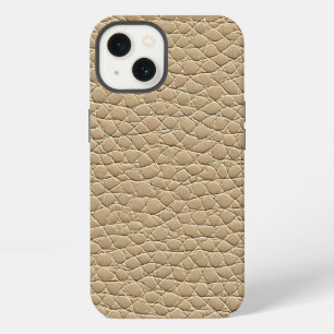 Elegant Beige Leather Look Modern Minimalist Desig iPhone 13 Case