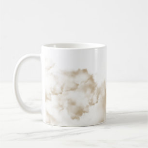 Elegant Beige Marble Coffee Mug   Minimalist Ceram