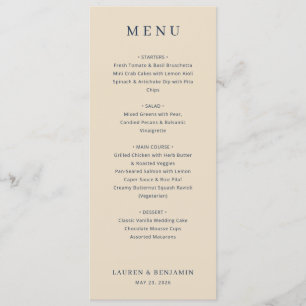 Elegant Beige Menu Template