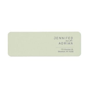 Elegant Beige Minimal Modern Return Address Label
