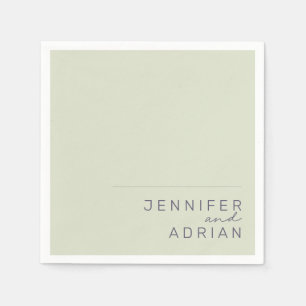 Elegant Beige Minimal Modern Wedding Napkins
