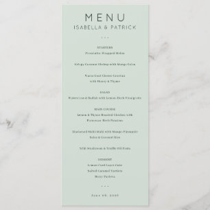 Elegant Beige Minimalist Menu