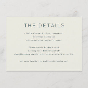 Elegant Beige Minimalist Typographic Enclosure Card