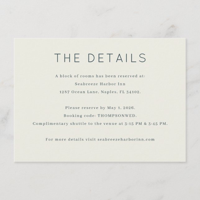 Elegant Beige Minimalist Typographic Enclosure Card (Front)