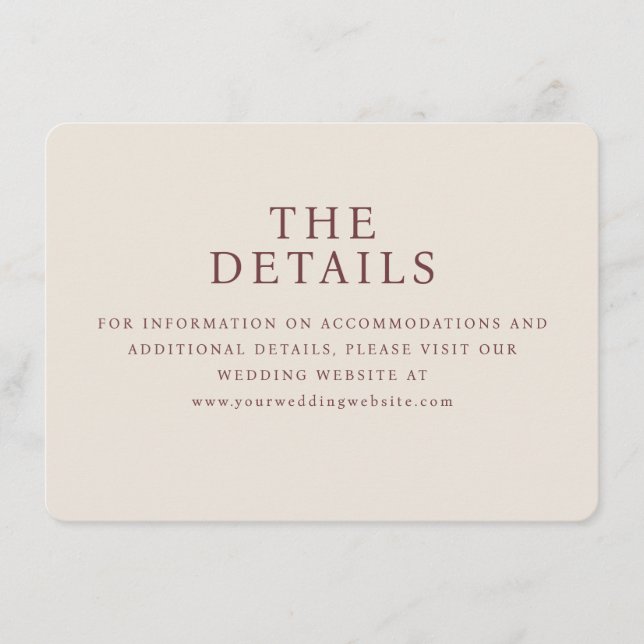 Elegant Beige Minimalist Typographic Enclosure Card (Front)
