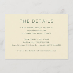 Elegant Beige Minimalist Typographic Enclosure Card