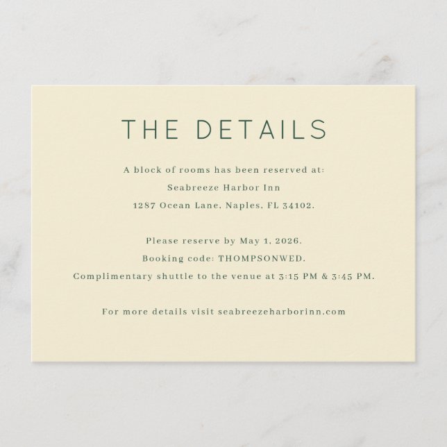 Elegant Beige Minimalist Typographic Enclosure Card (Front)