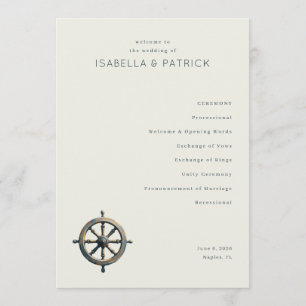 Elegant Beige Nautical Wheel Programme