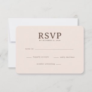 Elegant Beige RSVP Card
