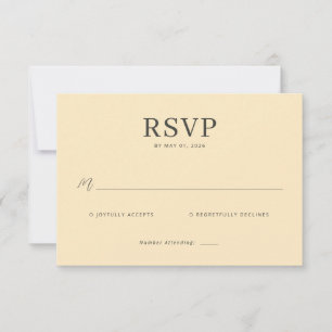 Elegant Beige RSVP Card