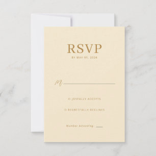 Elegant Beige RSVP Card