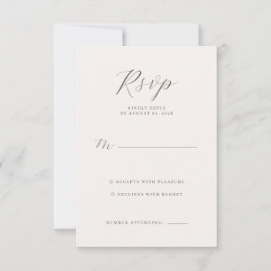 Elegant Beige RSVP Card