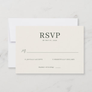 Elegant Beige RSVP Card