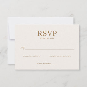 Elegant Beige RSVP Card