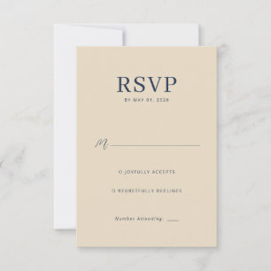 Elegant Beige RSVP Card