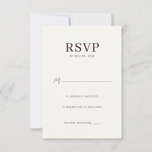 Elegant Beige RSVP Card