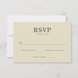 Elegant Beige RSVP Card