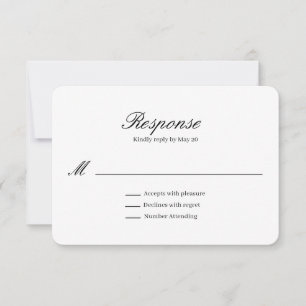 Elegant Beige RSVP Response Card