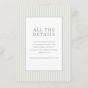 Elegant Beige Striped Minimalist Enclosure Card