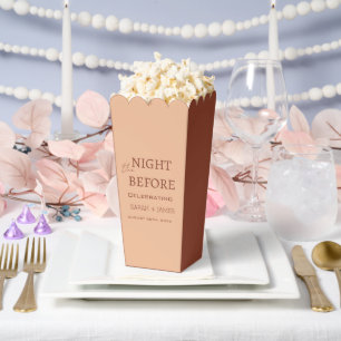Elegant Beige Terracotta the Night Before Wedding Favour Box