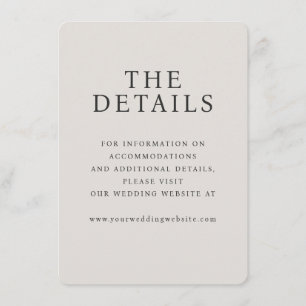Elegant Beige Typographic Enclosure Card