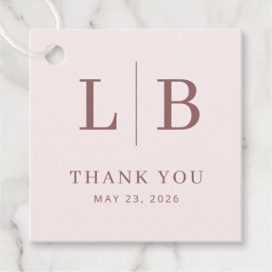 Elegant Beige Typographic Minimalism Favour Tags