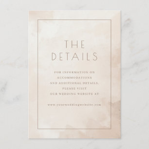 Elegant Beige Watercolor Details Enclosure Card