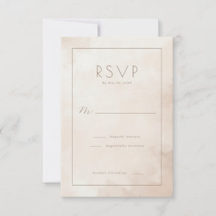 Elegant Beige Watercolor RSVP