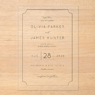 Elegant Beige Wedding Invitation