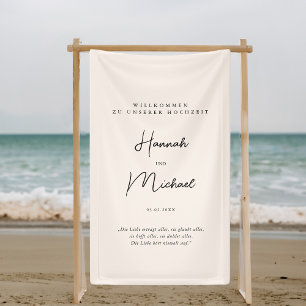 Elegant, beige, "Welcome to our wedding" Banner