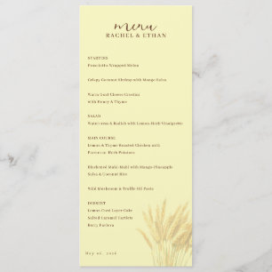 Elegant Beige Wheat Menu