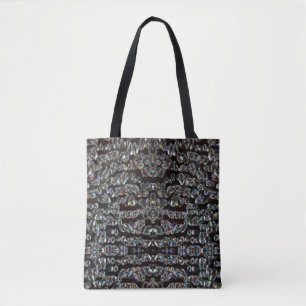 Elegant bejeweled diamond tote bag