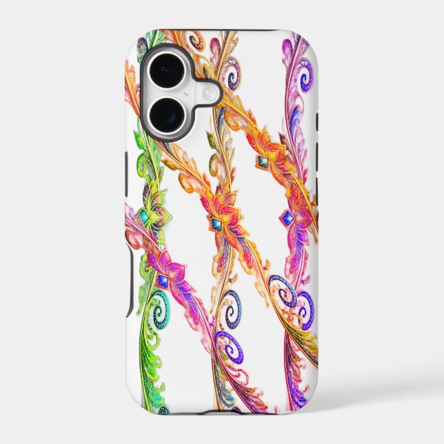 Elegant Bejeweled Double Lines Of Style On iPhone (Back)