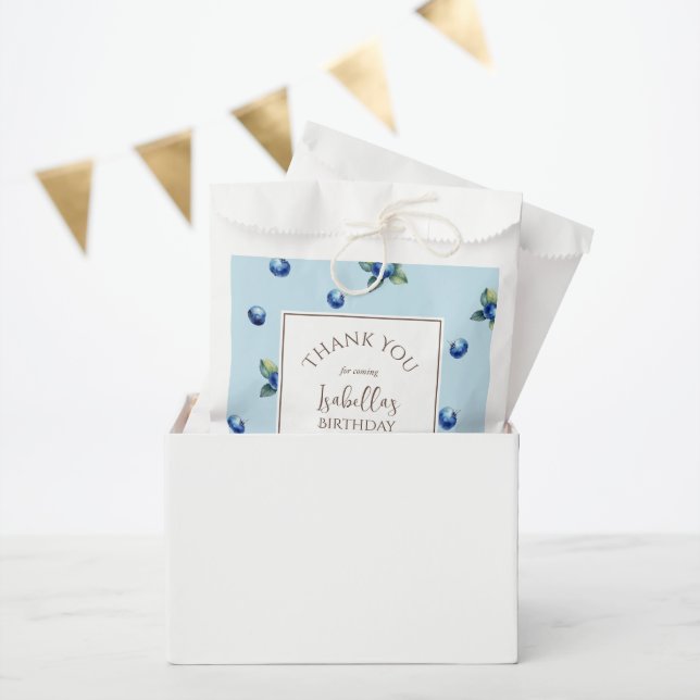 Elegant Berry First Birthday Thank You For Coming Favour Bags (Party)