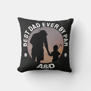 elegant best dad ever by par personalised photo cushion
