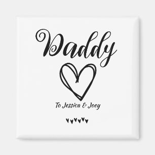 elegant, best dad ever, daddy love personalise  magnet