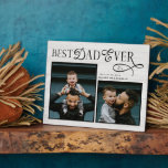 Elegant Best Dad Ever Fathers Day Photo  Plaque<br><div class="desc">Celebrate the heart of your home with this Best Dad Ever Rustic Wood Photo Plaque, a meaningful Father’s Day keepsake designed to honor the man who does it all. Featuring a warm rustic wood background, natural texture details, and space for two cherished photos, this plaque brings family storytelling to life....</div>