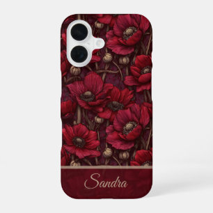 Elegant Best Friend Gift Anemones Floral Custom iPhone 16 Case