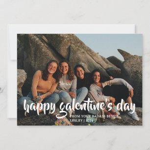 Elegant Best Friends valentine's day Bestie photo Holiday Card
