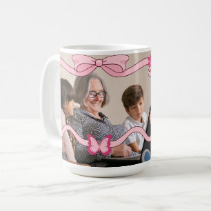 Elegant Best Grandma Ever Grandkids Dusty Pink Coffee Mug