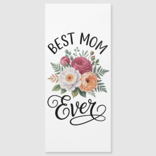 Elegant Best Mum Ever Floral Bouquet Watercolor 