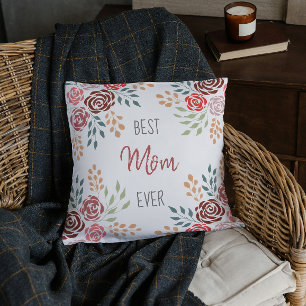 Elegant Best Mum Ever Floral Mother’s Day Cushion