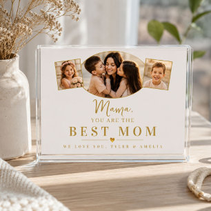Elegant Best Mum Mother's Day Photo Album Block