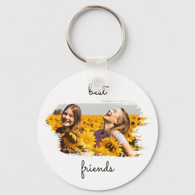 Elegant BFF Best Friends Forever Birthday Card Key Ring (Front)