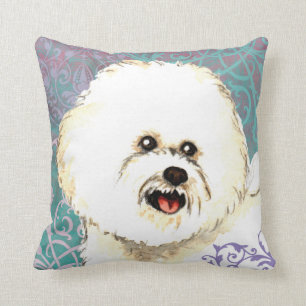 Elegant Bichon Frise Cushion