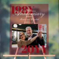 Elegant Big Numbers 40th Wedding Anniversary Photo